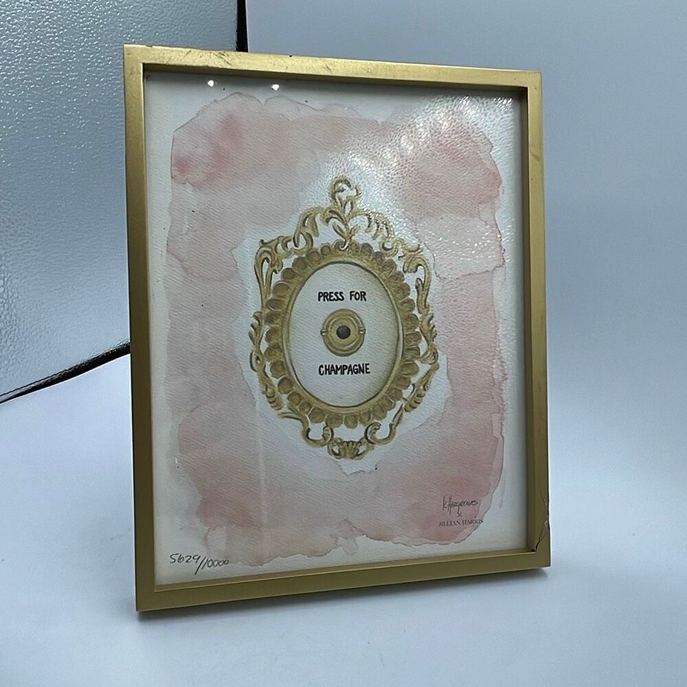 Vintage” Press for Champagne signed for Jillian Harris 5629/10000.
